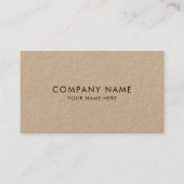 Rustic Kraft Brown Minimalist Social Media QR Code Visitekaartje (Voorkant)