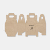 Rustic Kraft Brown Paper Kijk Monogram Baby shower Bedankdoosjes (Uitgevouwen)
