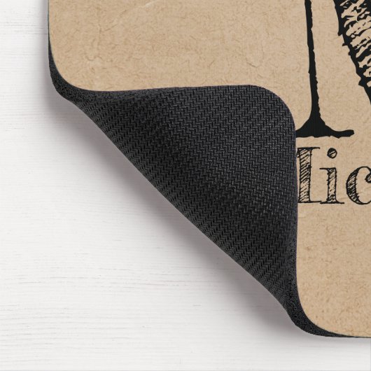 Rustic Kraft Brown Paper Kijk Monogram Muismat (Hoek)