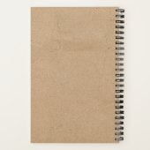 Rustic Kraft Brown Paper Kijk Monogram Sketchbook Notitieboek (Achterkant)