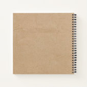Rustic Kraft Brown Paper Kijk Monogram Sketchbook Notitieboek (Achterkant)