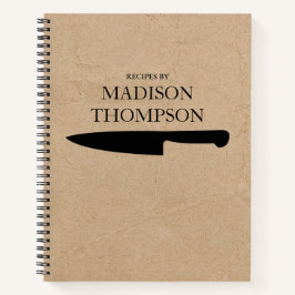 Rustic Kraft Brown Paper Simple Recipbook Notitieboek