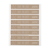 Rustic Kraft Brown paper Starfish Save the Date (Vel)