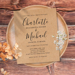 Rustic Kraft Budget Script Weddenschap