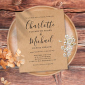 Rustic Kraft Budget Script Weddenschap