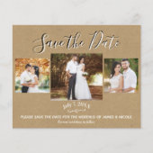 Rustic Kraft Buffalo foto Opslaan Datum (Voorkant)