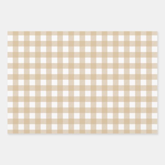 Rustic Kraft Buffalo Pset Merry kerst Pattern Inpakpapier Vel (Voorkant)