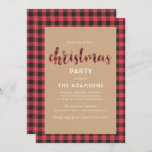 Rustic Kraft Buffalo Pset Script Kerstfeest Kaart<br><div class="desc">Creëer uw eigen Rustic Rustic Kraft Buffalo Pset Script Kerstparty uitnodigingen met deze gebruiksvriendelijke sjablonen die door Eugene Design zijn ontworpen.</div>