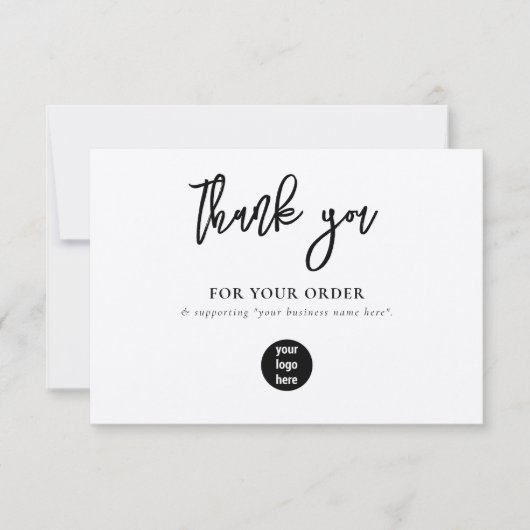Rustic Kraft Business Hartelijk dank voor de socia Bedankkaart (Voorkant)