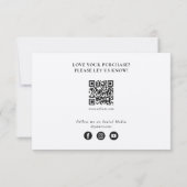 Rustic Kraft Business Hartelijk dank voor de socia Bedankkaart (Achterkant)