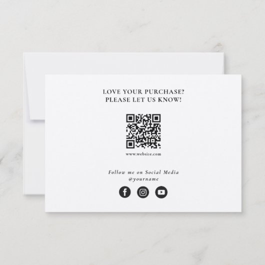 Rustic Kraft Business Hartelijk dank voor de socia Bedankkaart (Achterkant)