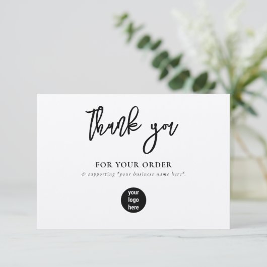 Rustic Kraft Business Hartelijk dank voor de socia Bedankkaart (Staand voorkant)