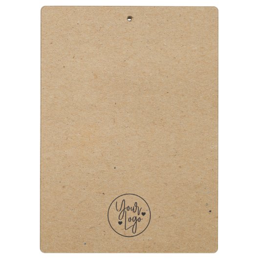 Rustic Kraft Business Logo Corporate Company Klembord (Achterkant)