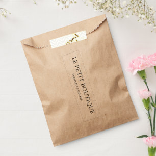 Rustic Kraft Business Name Boutique Professional Bedankzakje