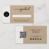 Rustic Kraft Business Next Appointard Visitekaartje (Voorkant / Achterkant)