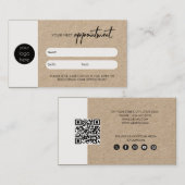 Rustic Kraft Business Next Appointard Visitekaartje (Voorkant / Achterkant)