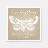 Rustic Kraft & Butterfly Rehearsal Dinner Wedding Servet (Voorkant)