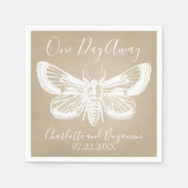 Rustic Kraft & Butterfly Rehearsal Dinner Wedding Servet
