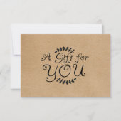 Rustic Kraft-cadeaubon (Voorkant)