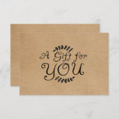 Rustic Kraft-cadeaubon (Voorkant / Achterkant)