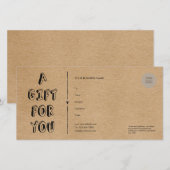 Rustic Kraft Cadeaubon Voor Jou (Voorkant / Achterkant)