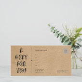 Rustic Kraft Cadeaubon Voor Jou (Staand voorkant)