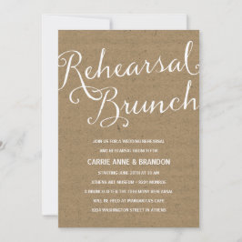 Rustic Kraft | Calligrafie-repetitie Brunch Kaart