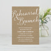 Rustic Kraft | Calligrafie-repetitie Brunch Kaart (Staand voorkant)