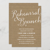Rustic Kraft | Calligrafie-repetitie Brunch Kaart (Voorkant / Achterkant)