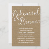 Rustic Kraft | Calligrafie-repetitie: diner Kaart (Voorkant)