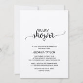 Rustic Kraft Calligraphy Baby shower Kaart (Voorkant)