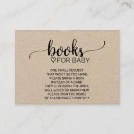 Rustic Kraft Calligraphy Book Request Insert Informatiekaartje