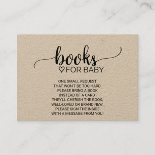 Rustic Kraft Calligraphy Book Request Insert Informatiekaartje