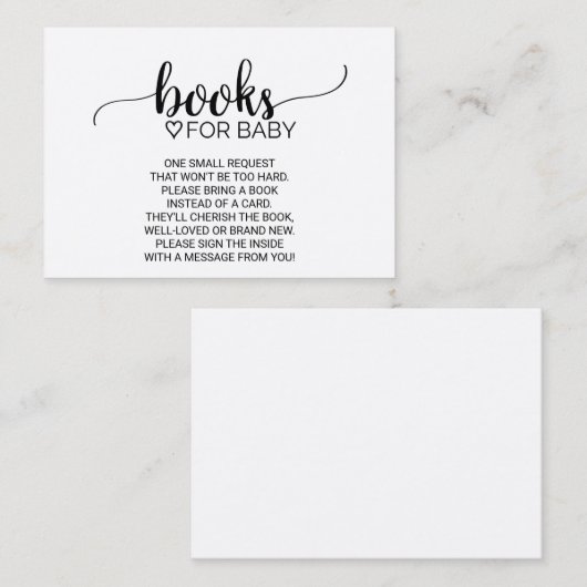 Rustic Kraft Calligraphy Book Request Insert Informatiekaartje (Voorkant / Achterkant)