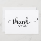 Rustic Kraft Calligraphy Dank je Bedankkaart (Voorkant)