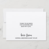 Rustic Kraft Calligraphy Dank je Bedankkaart (Achterkant)