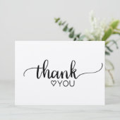 Rustic Kraft Calligraphy Dank je Bedankkaart (Staand voorkant)