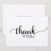 Rustic Kraft Calligraphy Dank je Bedankkaart (Voorkant / Achterkant)