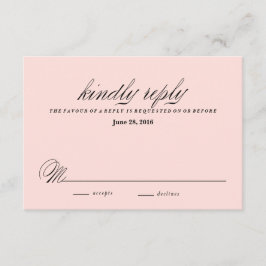RUSTIC KRAFT CASCADENDE BLOEMEN reactiekaart RSVP Kaartje