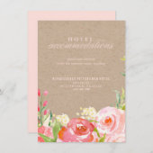RUSTIC KRAFT CASCADING FLOWERS hotelkaart Informatiekaartje (Voorkant / Achterkant)