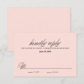 RUSTIC KRAFT CASCADING FLOWERS-reactiekaart RSVP Kaartje (Voorkant / Achterkant)