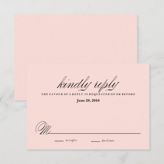 RUSTIC KRAFT CASCADING FLOWERS-reactiekaart RSVP Kaartje (Voorkant / Achterkant)