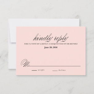 RUSTIC KRAFT CASCADING FLOWERS-reactiekaart RSVP Kaartje