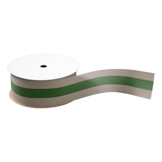 Rustic Kraft Classic Green Stripe  Holiday Grosgrain Lint (Spoel)