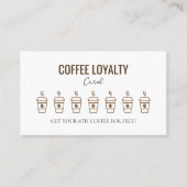 Rustic Kraft Coffee Cups Koffie Loyaliteit Kaart Visitekaartje (Voorkant)