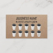 Rustic Kraft Coffee Shop Coffee Loyalty Kaarten (Voorkant)
