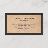 Rustic Kraft Construction Hauling Dump Truck Visitekaartje (Achterkant)