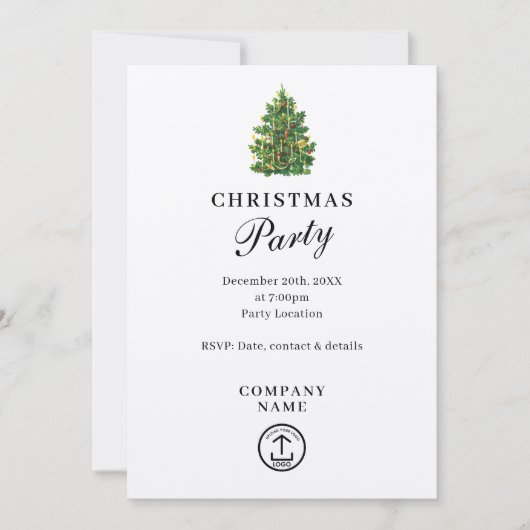 Rustic Kraft Corporate Business Kerstfeest Kaart (Voorkant)