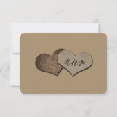 Rustic Kraft Country Burlap Mason Jar Wedding RSVP (Achterkant)
