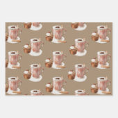 Rustic Kraft Cupcakes Coca & Lattes Inpakpapier Vel (Voorkant 3)